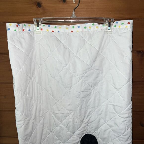 Vintage Disney Baby Mickey Mouse Rattle Quilt Star Border Blanket - Picture 2 of 5